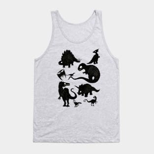 Silhoutted Dinosaurs Tank Top